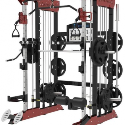 Home Gym Fitness Commercial Multi-Functional Trainer Cable Crossover Squat Power Rack Training All in One Trainer Gym Smith Machine Gym Equipment