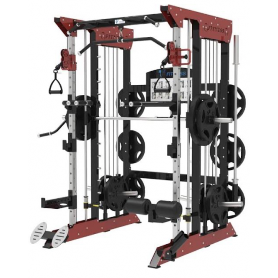 Home Gym Fitness Commercial Multi-Functional Trainer Cable Crossover Squat Power Rack Training All in One Trainer Gym Smith Machine Gym Equipment